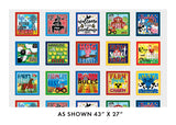 14377-10 MOO CREW RED - {THE PANEL FOR THIS COLLECTION IS ON OUR PANEL PAGE} - BARNYARD RULES by Kanvas Studio for Benartex Designer Fabrics