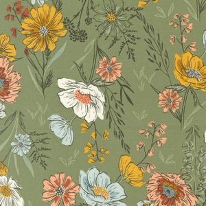 45580 21 STONES MOSS - WOODLAND AND WILDFLOWERS by Fancy That Design House & Company for Moda Fabrics {THE PANELS FOR THIS COLLECTION ARE ON OUR PANELS PAGE}