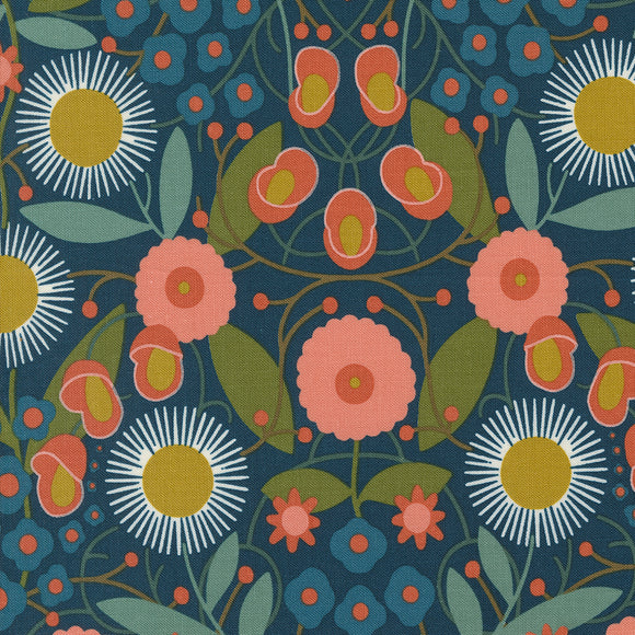 48381 20 MIDNIGHT - IMAGINARY FLOWERS by Gingiber for Moda Fabrics