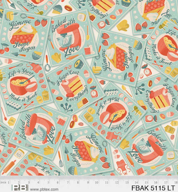 5115 LT TOSSED BAKING PATCH - FRESH BAKED by Janelle Penner for P&B Textiles