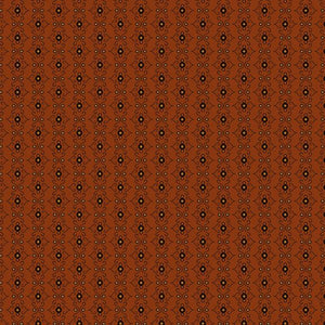 R170582-RUST - HAUNTED GATE- CHEDDAR AND COAL II - by Pam Buda for Marcus Fabrics