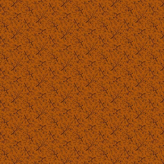 R170584-RUST - HAUNTED TREE- CHEDDAR AND COAL II - by Pam Buda for Marcus Fabrics
