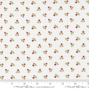 18753 21 LNEN WHITE ROSE - SWEET LIBERTY - Brenda Riddle Designs - Acorn Quilt & Gift Company for Moda Fabrics