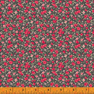 52947-4 - CHARCOAL DITSY ROSE/HUDSON by Whistler Studios for WINDHAM FABRICS