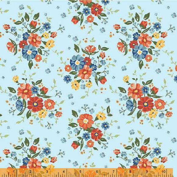 53008-3 SOFT BLUE - FORGET ME NOT by Allison Harris for Windham Fabrics