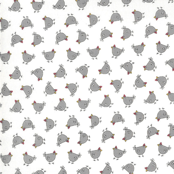 55521 26 CREAM GRAY/SPRING CHICKEN/by Sweetwater for Moda Fabrics
