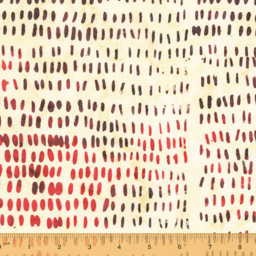 9051Q-1 RAINDROPS/ROASTED PEPPER BATIK/HERE:THERE/by Marcia Derse for ANTHOLOGY FABRICS
