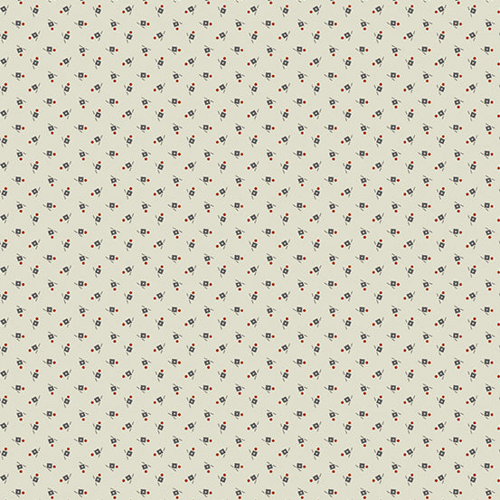 A-9827-C COSTAL FOG-SQUARE AND DOTS/TRINKETS 21/by Kathy Hall for Andover Fabrics