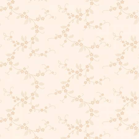 AC16200-W WHITE FLORAL VINE/APPLE CIDER by P&B TEXTILES COLLECTION IN FLORAL