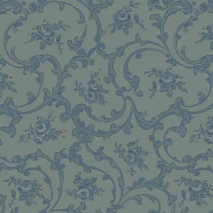 10441-B BLUE SCROLL - DARK & STORMY by Studio Collection for Maywood Studio