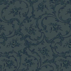 10441-N NAVY SCROLL - DARK & STORMY by Studio Collection for Maywood Studio