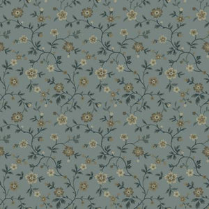 10442-B BLUE FLORAL VINE - DARK & STORMY by Studio Collection for Maywood Studio