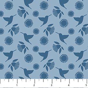 10445-42 AUTUMN SKY HUMMINGBIRD- EARLY AUTUMN by Patrick Lose for Northcott Fabrics