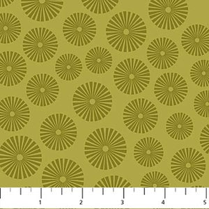 10447-73 MOSS STARBURSTS - EARLY AUTUMN by Patrick Lose for Northcott Fabrics