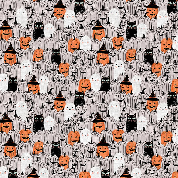 12024248-1 PUMPKIN PATCH - GREY - The Starlight Spooks Collection by Elena Amo for paintbrush studio fabrics