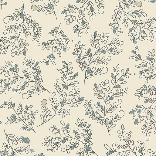 16410 70 LEAFY LOOPS - NATURAL - BEE HAVEN by Rachel Rossi Designs for Benartex Designer Fabrics