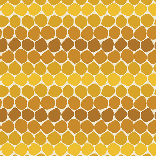 16411 33 HONEYCOMB - GOLD - BEE HAVEN by Rachel Rossi Designs for Benartex Designer Fabrics