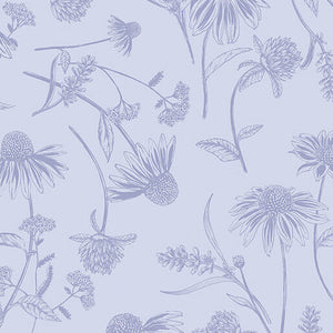 16413 05 CONEFLOWER TONAL - LIGHT PERIWINKLE - BEE HAVEN by Rachel Rossi Designs for Benartex Designer Fabrics