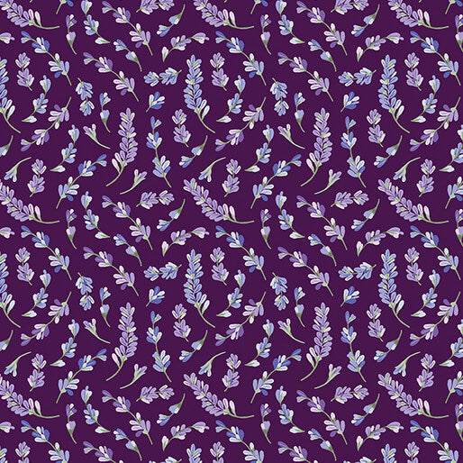 16416 67 LAVENDULA - DARK PLUM - BEE HAVEN by Rachel Rossi Designs for Benartex Designer Fabrics