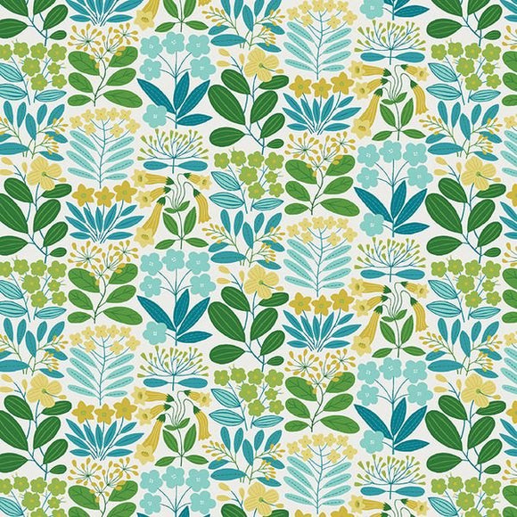 16447-32 EMME YELLOW - BLOOMING COLOR 2 by Wolff Paper for Benartex Designer Fabrics