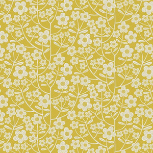16450-33 BRYNN YELLOW - BLOOMING COLOR 2 by Wolff Paper for Benartex Designer Fabrics