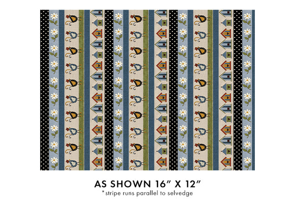 16753 55 BLUE/MULTI - PRAIRIE CHICKS DANCE - PRAIRIE CHICKS by Cheryl Haynes for Benartex Designer Fabrics