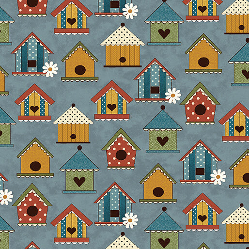 16756 54 BLUE - PRAIRIE CHICKS by Cheryl Haynes for Benartex Designer Fabrics