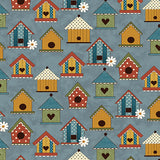 16756 54 BLUE - PRAIRIE CHICKS by Cheryl Haynes for Benartex Designer Fabrics