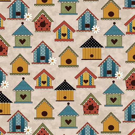 16756 74 NATURAL - PRAIRIE CHICKS by Cheryl Haynes for Benartex Designer Fabrics