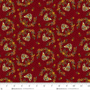 Q-2000-88 RED - PENNYBERRY FARM by Kim Diehl for Henry Glass &amp; Co Division