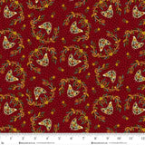 Q-2000-88 RED - PENNYBERRY FARM by Kim Diehl for Henry Glass &amp; Co Division