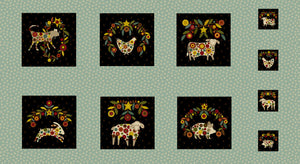 Q-2006-11 MULTI 24"X44" PANEL - PENNYBERRY FARM by Kim Diehl for Henry Glass &amp; Co Division