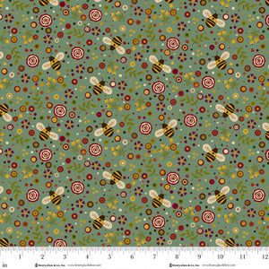 Q-2010-77 MEDIUM TEAL - PENNYBERRY FARM by Kim Diehl for Henry Glass &amp; Co Division