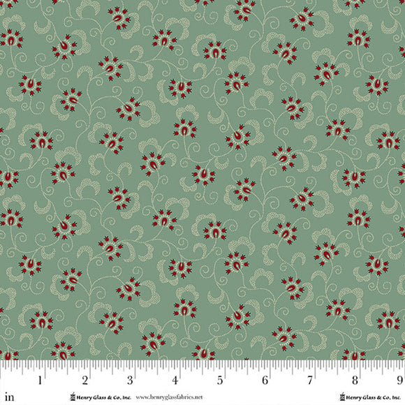 Q-2013-11 DUSTY AQUA - PENNYBERRY FARM by Kim Diehl for Henry Glass & Co Division