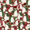 27734 373 RED PACKED SNOWMEN - WOODLAND SNOWMEN by Danielle Leone for Wilmington Prints