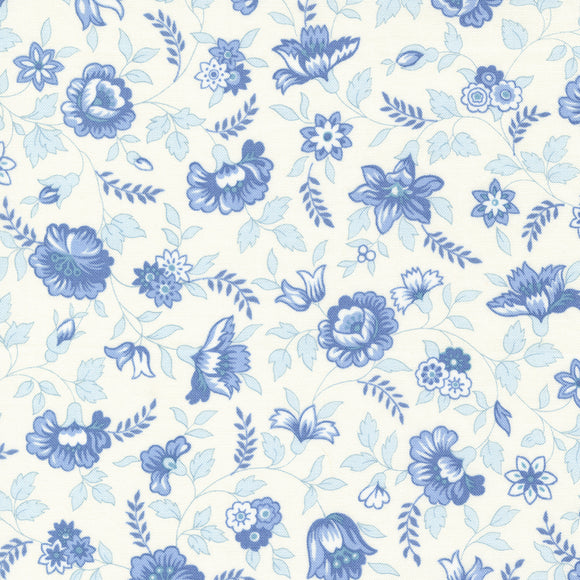 3031-11 CREAM-BLUEBERRY DELIGHT by Bunny Hill Designs for Moda Fabrics