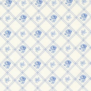 3032 11 CREAM - BLUEBERRY DELIGHT by Bunny Hill Designs for Moda Fabrics