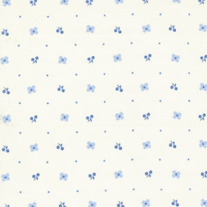 3034-11 CREAM-BLUEBERRY DELIGHT by Bunny Hill Designs for Moda Fabrics
