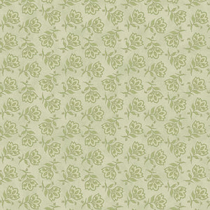3114 04 LIGHT SAGE - TOSSED JACOBEAN FLOWER - PRAIRIE CHICKS by Cheryl Haynes for Benartex Designer Fabrics