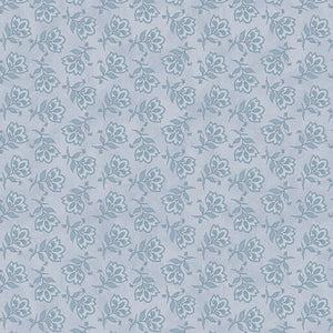 3114 05 LIGHT BLUE - TOSSED JACOBEAN FLOWER - PRAIRIE CHICKS by Cheryl Haynes for Benartex Designer Fabrics