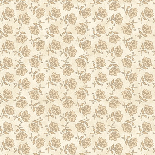 3114 70 VANILLA - TOSSED JACOBEAN FLOWER - PRAIRIE CHICKS by Cheryl Haynes for Benartex Designer Fabrics