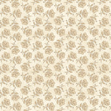 3114 70 VANILLA - TOSSED JACOBEAN FLOWER - PRAIRIE CHICKS by Cheryl Haynes for Benartex Designer Fabrics