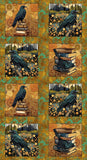 3442-35 - RUST - SCROLLS - CROW-MAZING by Jan Mott for Henry Glass & Co