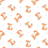36256 182 WHITE FOX TOSS -  WINSOME CRITTERS by Deane Beesley for Wilmington Prints {THE PANEL FOR THIS COLLECTION IS ON OUR PANEL PAGE}