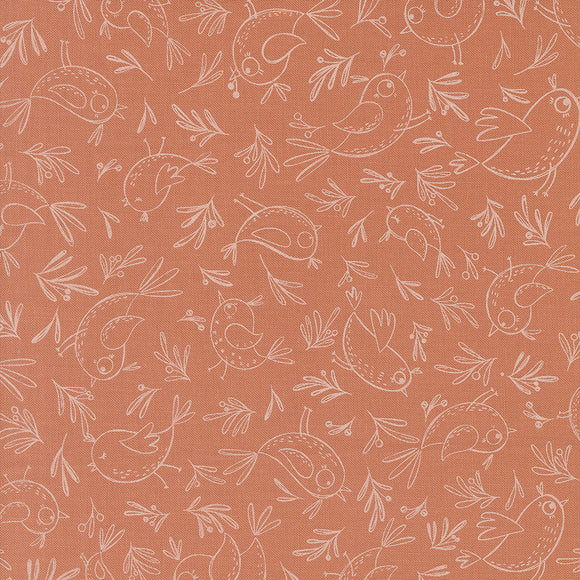 39034 14 CLAY - TRACE A BIRD - CHIRP by Elena Amo for Moda Fabrics