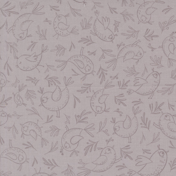 39034 15 DOVE - TRACE A BIRD - CHIRP by Elena Amo for Moda Fabrics