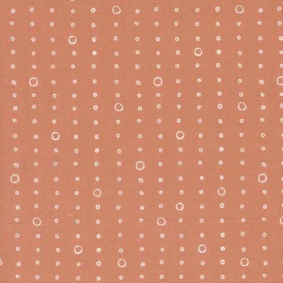 39038 14 CLAY - DOTS AND CIRCLES - CHIRP by Elena Amo for Moda Fabrics