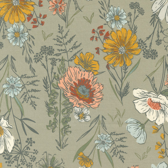 45580 13 TAUPE - WOODLAND AND WILDFLOWERS by Fancy That Design House & Company for Moda Fabrics {THE PANELS FOR THIS COLLECTION ARE ON OUR PANELS PAGE}