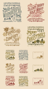 45629 11M PANEL EGGSHELL - OLD WORLD YULETIDE by Fancy That Design House & Co. for Moda Fabrics 45629 11M PAN EGGSHELL - OLD WORLD YULETIDE by Fancy That Design House & Co. for Moda Fabrics
