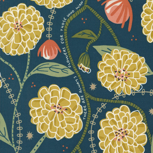 48380 20 MIDNIGHT - IMAGINARY FLOWERS by Gingiber for Moda Fabrics